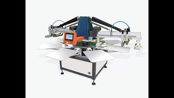 2 Color Rotary Automatic Tshirts Screen Printing Machine Press
