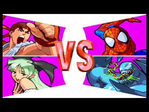 Marvel vs Capcom 1 ( Arcade ) - Ryu / Morrigan Playthrough ( July 3, 2020 )