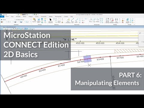 MicroStation CONNECT Edition 2D Basics 06 Element Manipulation Using A Variety Of Tools 