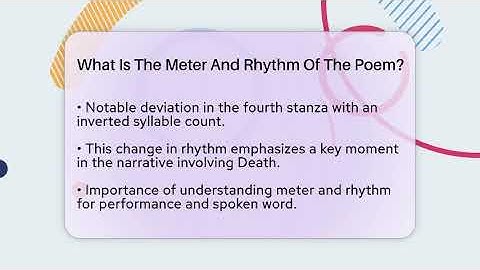 What Is The Meter And Rhythm Of The Poem? - The Prose Path