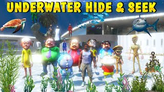 Shichan and Franklin Playing Underwater Hide and Seek in Iron Man Mansion GTA 5