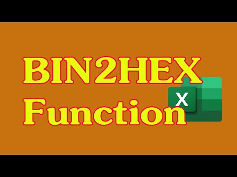 How to Use the BIN2HEX Function in Excel