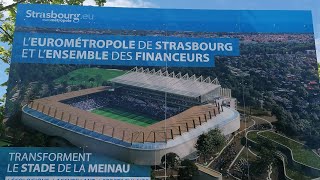 Strasbourg avancement des travaux du stade de la Meinau.