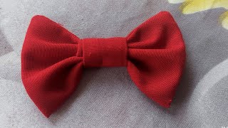 how to make simple & easy Bow || DIY fabric bow  bowmaking easybow fabricbow easyhandmadecrafts