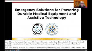 Emergency Solutions for Powering Durable Medical Equipment and Assistive Technology