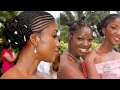 wedding day!! and am starting with flower girl hair style, bride natural hair style, maid of honor