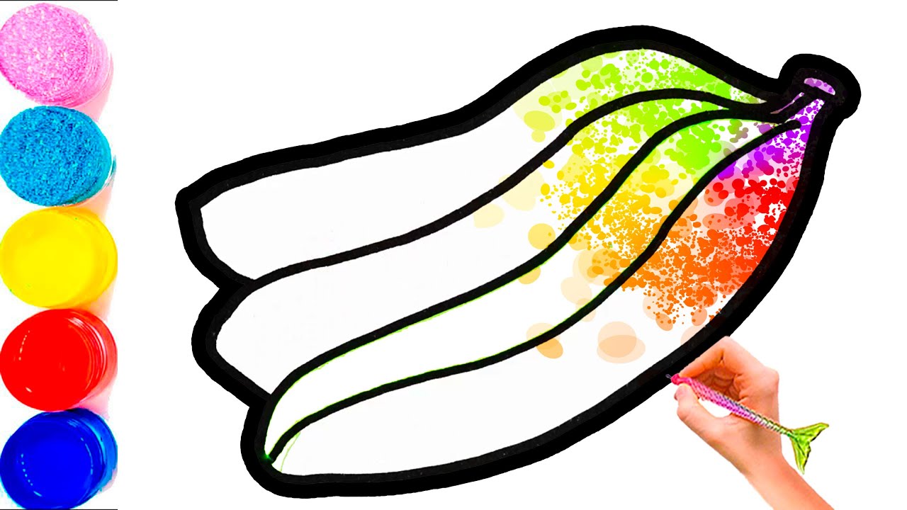 Draw a picture of a banana for kids|Рисуем банан для детей|Bolalar ...