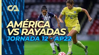 🔴 -  EN VIVO - 🦅 Femenil - América Vs Rayadas J12 - Ap22
