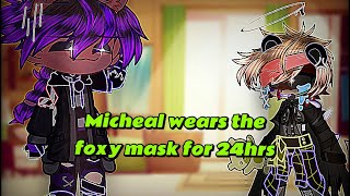 Micheal wears the Foxy mask for 24hrs // ☆Withered_shadøws☆ // Angel mike AU // FNAF // Remake //