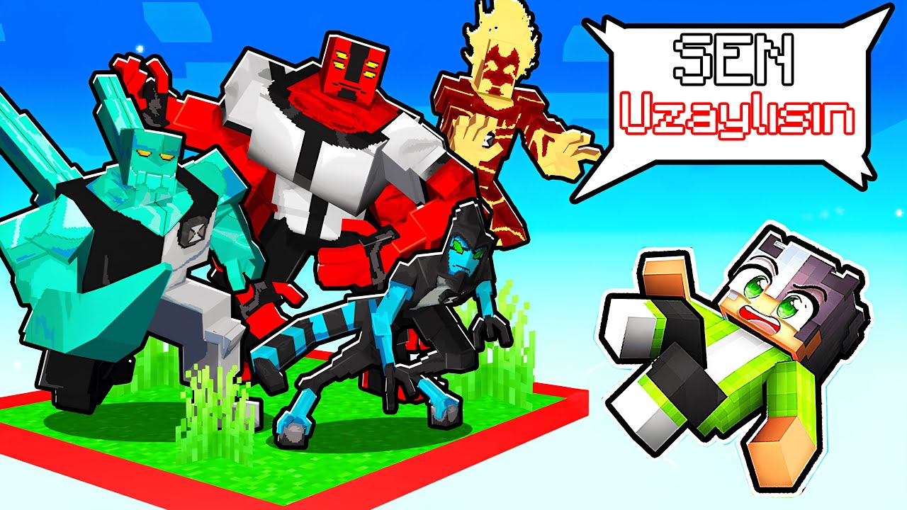 BEN 10 OLARAK TEK BLOK ADASINDA MAHSUR KALDIM! -Minecraft🔥