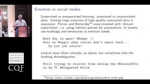 Multi-dimensional Sentiment Analysis - Stephen Pulman  - Part 2