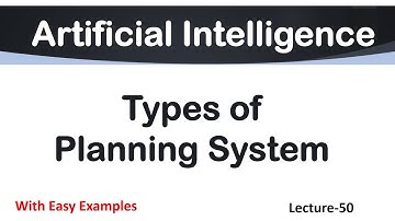 Lec-50 | Role of Planning System in AI | Working of Planning System | AI Tutorial in English