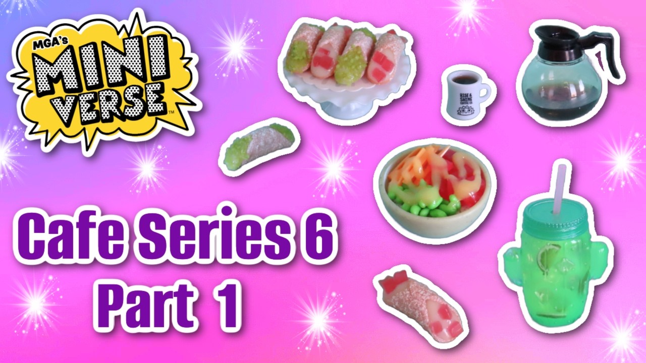 Miniverse Cafe Series 6 Part 1 - Poke Bowl, Cannoli, Drip Coffee & Prickly Pear Limeade 🍋‍🟩