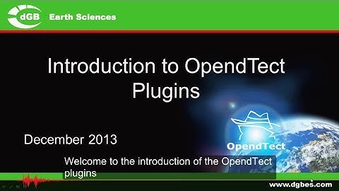 Introduction: OpendTect Plugins