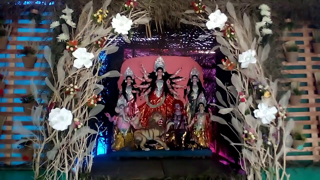 West Bengal Uttar Dinajpur Raiganj bindole road maharaja more Durga Puja video 