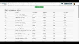 Workman's Dashboard -- Uninvoiced Jobs Labor Report Tutorial