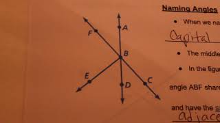 7.1 Adjacent and Vertical Angles (Part 1)