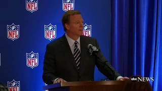 NFL commissioner Roger Goodell holds news conference following owners meetings