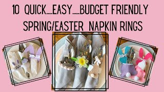 10 Easy...Quick...Affordable Easter/Spring napkin rings
