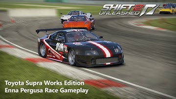 NFS Shift 2 Unleashed | Toyota Supra | Gameplay Elite Mode | Enna Pergusa Italy Race Surface Book 2