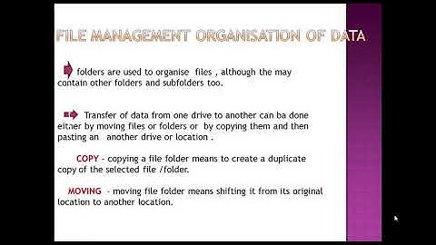 Class 6 Computer Chapter 2 File Management Organization of Data Part 2