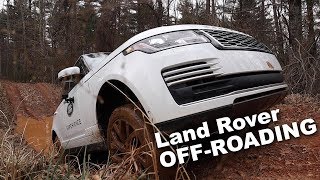 Off-roading in a 2018 Land Rover at the Biltmore Estate