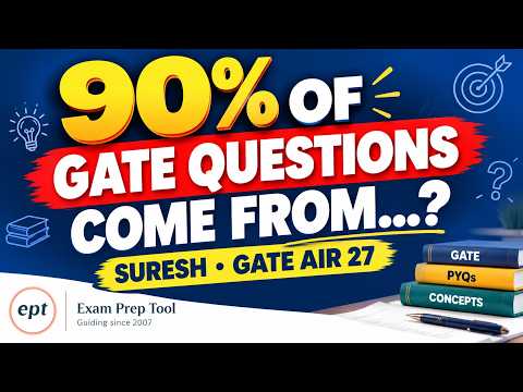 90% OF GATE QUESTIONS COME FROM…? | SURESH • GATE AIR-27 | #gate27 #mocktests #gatepyqs