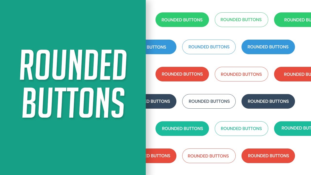 Rounded Buttons With Css3 And Html - Youtube