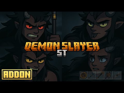 Spoiler [🍎] Demon Slayer St Demon Art HANTENGU #1 #minecraft #topaddons1 #addon