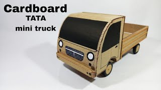 How to make a TATA mini truck with Caedboard. || Nandan Art & Craft ||