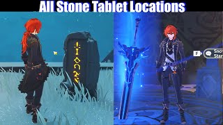 Genshin Impact - All Stone Tablet Locations (Snow-Tombed Starsilver Greatsword)