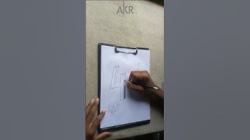 3D Number sketch 44 ll day 45 challenge of 365 days #sketch