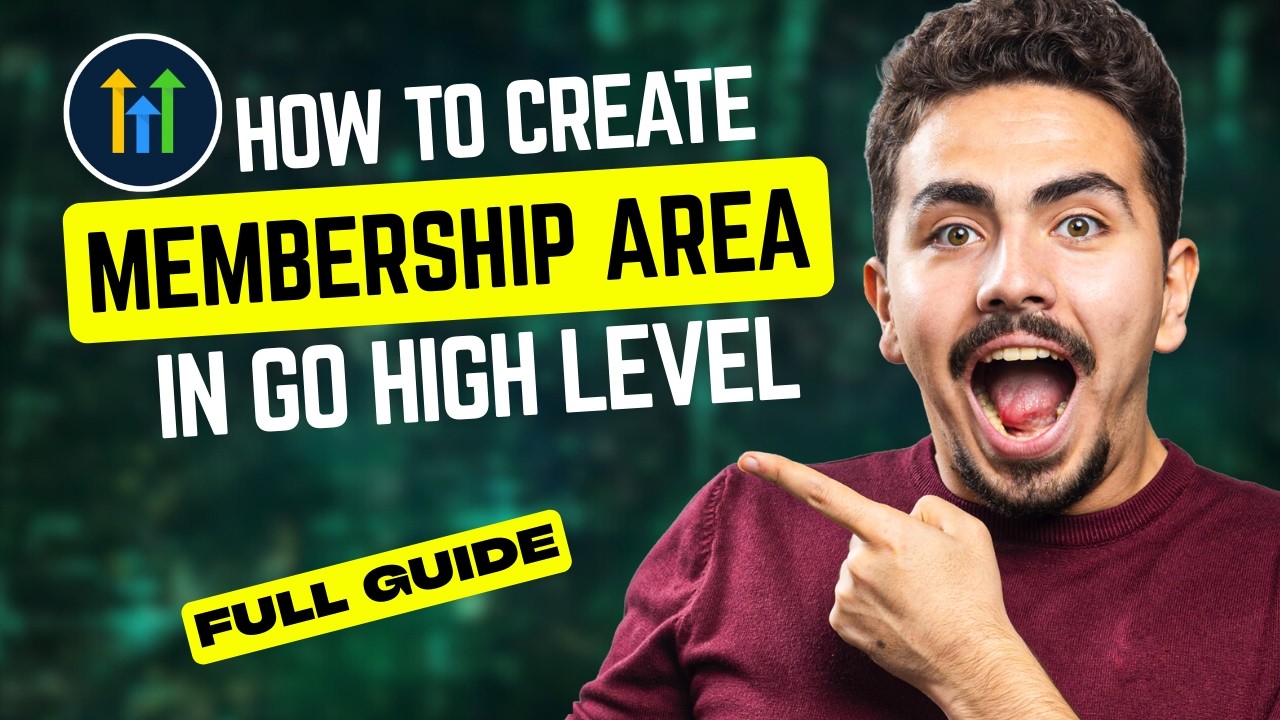 How to Create Membership Area in Go High Level [2026 Full Guide] - YouTube