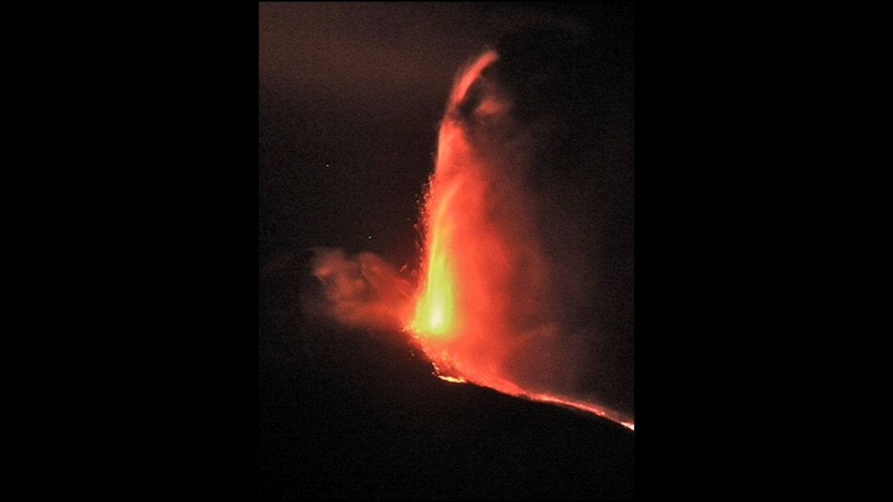 Mount Etna: Huge Double Jet Volcano Eruption, Sicily, Italy, Africa-Eurasia Plates Collision Zone