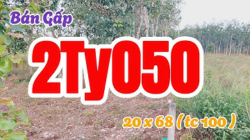 Đất Dầu Tiếng | Bán gấp lô đất 20 x 68  ( tc 100 ) Giá ngộp#578