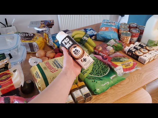 ASMR weekly food shop from Big Tesco | British accent | soft speaking & whispering | LoFi
