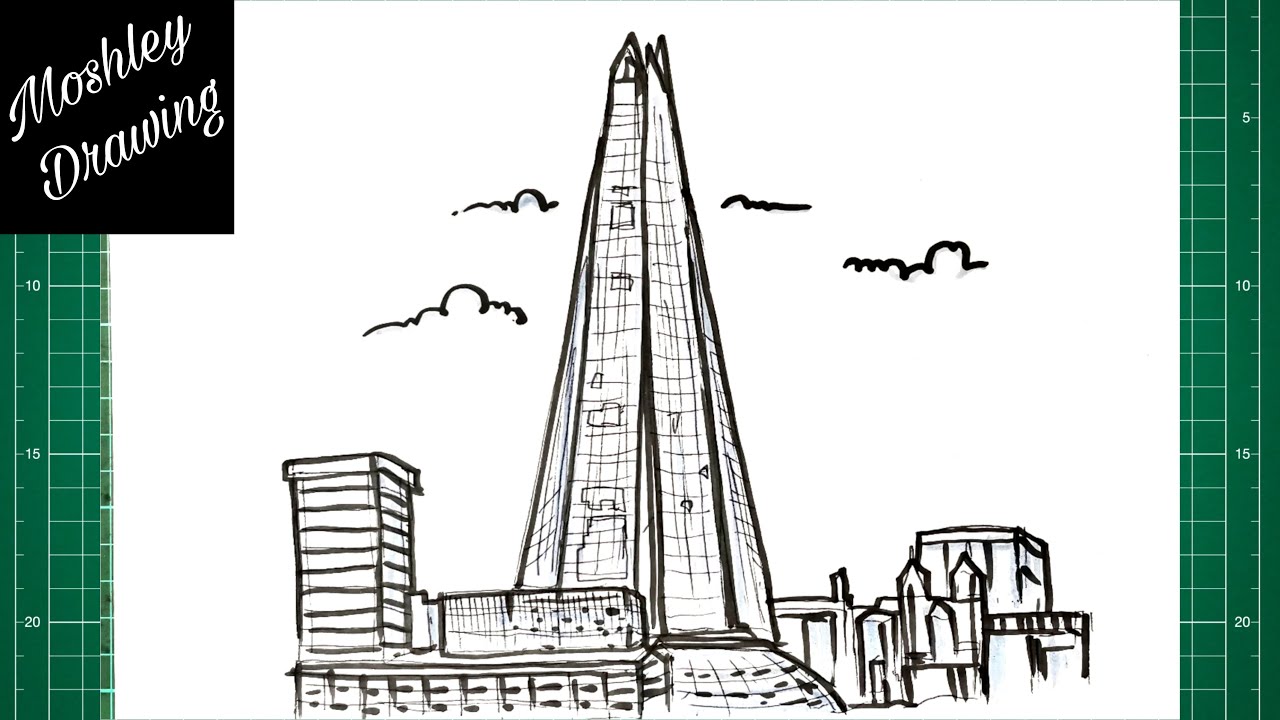 Sketch of the day no 1236 in my moleskine sketchbook: the shard by Renzo  Piano. | BulanLifestyle.com
