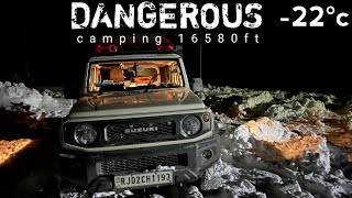 Freezing Night Camping on Shinkula 16580ft || Dangerous Car Camping in low Oxygen