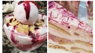 #حلا_بارد #الايس_كريم#بالبسكوت #زبادو_الفراوله سهله جداLayers of biscuits and ice cream #icecream