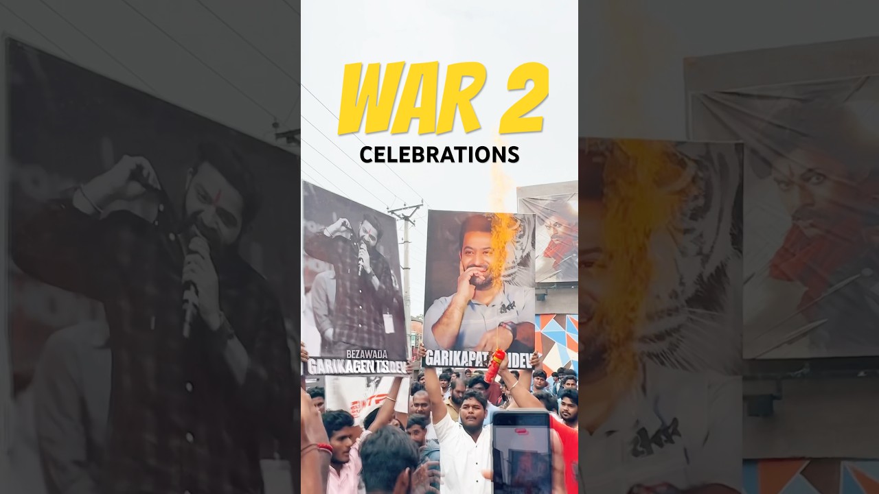 NTR Fans Mass Celebrations for WAR 2 🔥🔥🔥