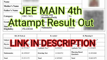 Good News🎉l JEE Main 2021 4th attampt Result Declared l Jee Main Result 2021 l NTA official