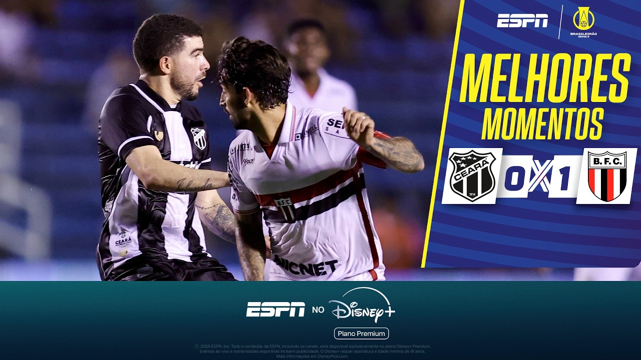 COM GOLAÇO NO FIM, BOTAFOGO-SP BATE O CEARÁ FORA DE CASA PELA SÉRIE B | MELHORES MOMENTOS