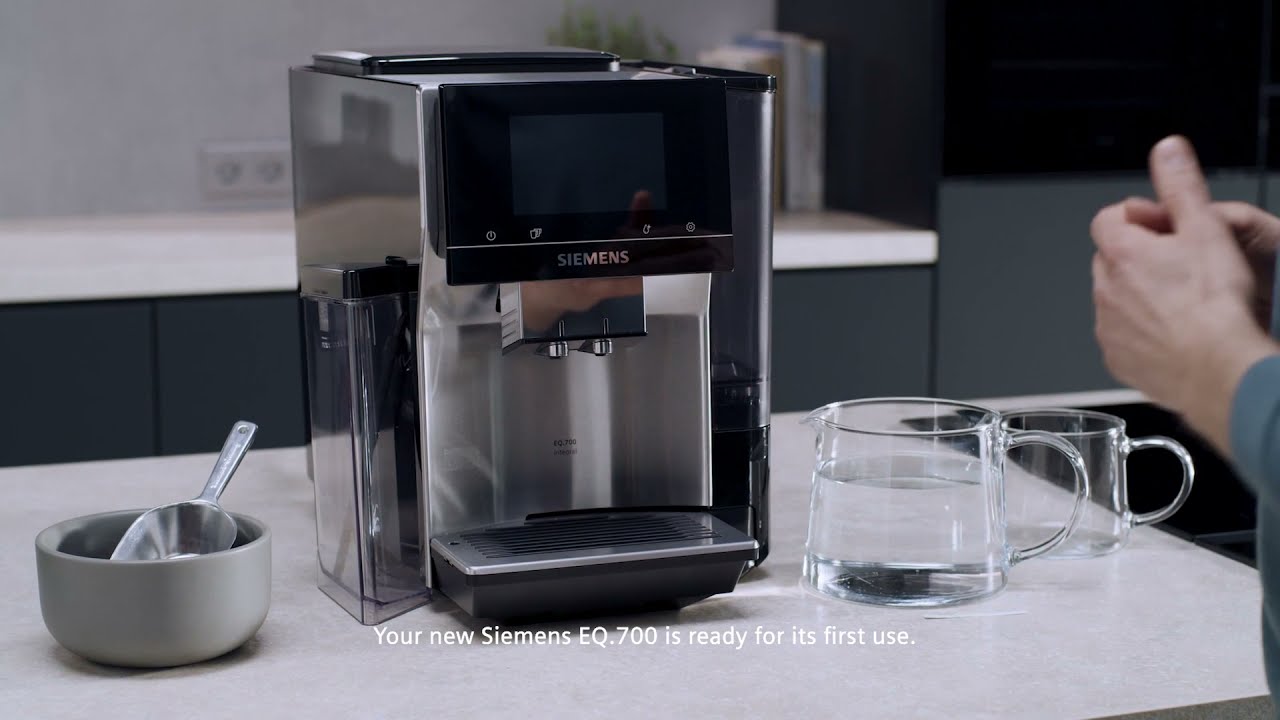 How to set new Siemens EQ.700 automatic espresso machine -