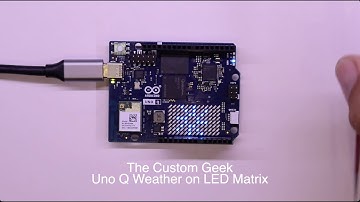 Uno Q LED Matrix Weather Icon #arduino #soc #unoq #ai #applab
