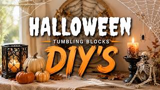 3 Spooky Halloween DIYs Using Jenga Tumbling Blocks & Dollar Tree Finds 🎃🕷️