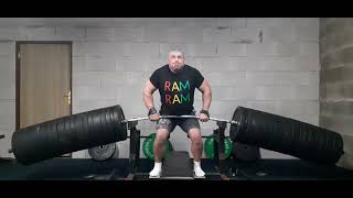 RAM RAM Old Man Lifted 1851 lbs Off The Rack ,840 KG PARTIAL DEAD LIFT RAW