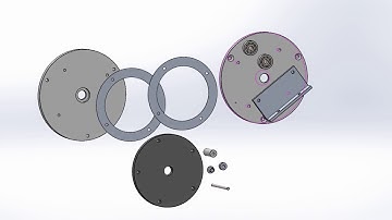 Drawing a rotary spark gap in Solidworks - timelapse