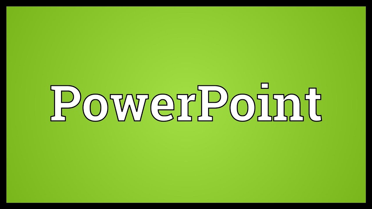 what does powerpoint presentation mean