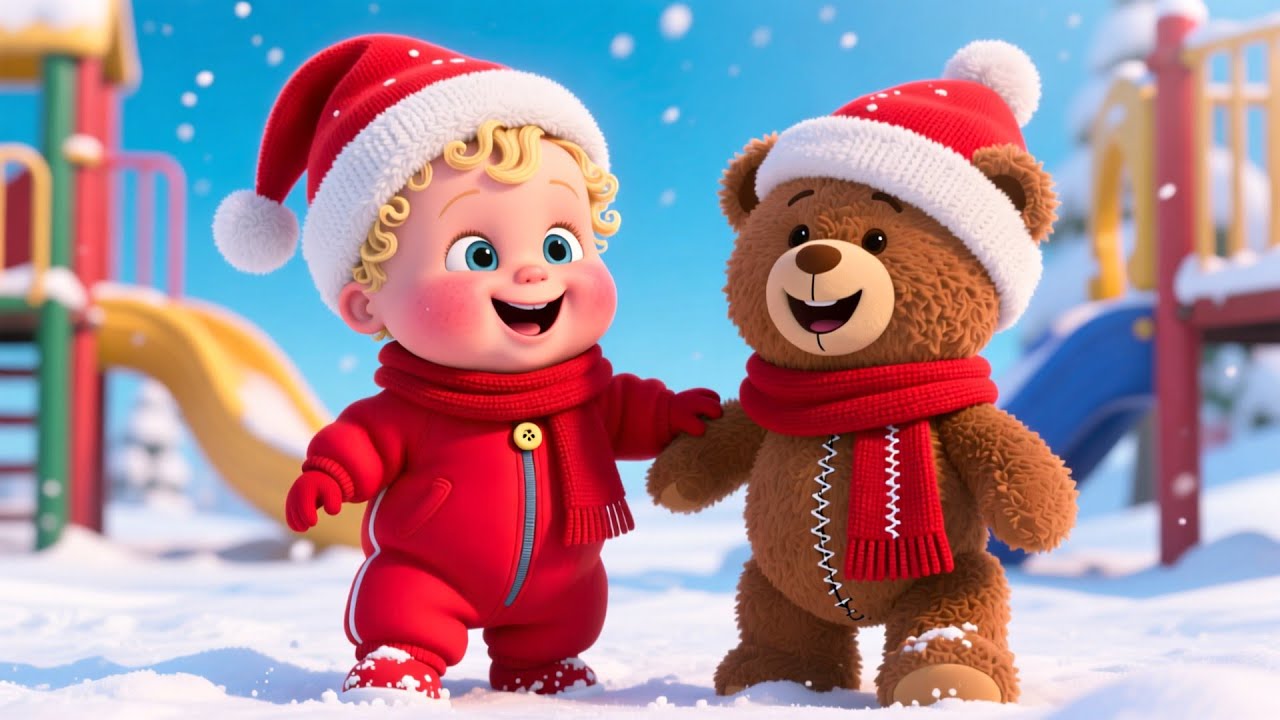 Baby’s Snowy Playtime ❄️🎶 Fun Winter Song for Toddlers Preschool Kids | Learn ABCs Numbers