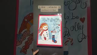 # Christmas card# watercolour # colour pencils